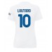 Inter Milan Lautaro Martinez #10 Voetbalkleding Uitshirt Dames 2023-24 Korte Mouwen